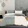 Linen-boutique- Washed Cotton Bedding Duvet Set 4 Pieces - Greyoffwhite