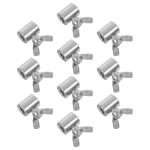 Artibetter 10PCS Stainless Steel Wire Rope Clamps 5MM Cable Locking Clips Wire Rope Fasteners For Rigging Climbing And Industria