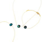 Goldair Gold & Labradorite Chain Matching Gem Set - Labradorite