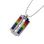 Gay Flag Razor Pendant
