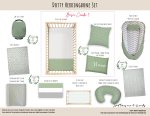 Cot Duvet Bedding Dotty Herringbone Set Neutral