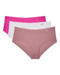 Women's Ua Pure Stretch Hipster 3-PACK - Pink Elixir Sm