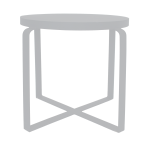 Hinny Side Table - Light Grey Ferro Tex