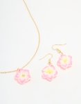 Kids Frangipani Flower Necklace & Earrings Pack