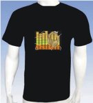 El Panel Tshirts: Sound Activated Light Up Tshirt Wired Headset