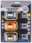 Leisure Quip Cob Headlight Value Pack 3 Headlights With Batteries