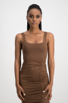 Thandi Square Neck Bodysuit - Pinecone - XS