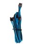 Premium Individually Sleeved Pcie Cables Dual Connector Blue/black