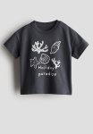 Cotton Jersey T-Shirt - Dark Grey Holiday Paradise