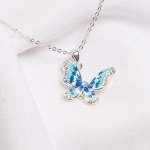 Hand-painted Butterfly Necklace