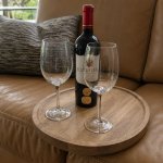 Solid Mango Wood Sofa Tray In Black Wallnut Birch - Birch