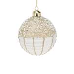 Xmas Ball Glass 10X10X10CM - White Bottom