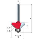 Classical Ogee Router Bit D-34.92MM X H-17.5MM X H-65.7MM X C-12.7MM X R1-6.35MM X R2-4.76MM X A-1 2" 38-61450P
