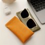 1PC Portable Sunglasses Storage Pouch Portable Solid Color Glasses Case With Squeeze Top Design