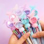 10-COLOR Butterfly Ballpoint Pen Student Sequin Press Pen Exam Office Multi-color Pen Signature Pen Random 1PC