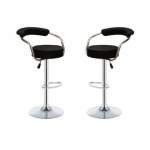 Smte Succulent Black Bar Stools Set Of 2 With Keychain