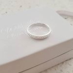 C36216 - 925 Sterling Silver Pattern Band Ring - Size 5
