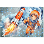 Tear Resistant Deco Space Boy