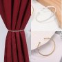 1pc Copper Alloy Curtain Holdback Modern Twist Design Curtain Buckle For Home Metal Curtain Clip Home Decor