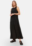 Shift Straight Cut Maxi Sleeveless Woven Dress - Black