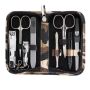 Kellermann Manicure Set In Faux Leather Army Brown Case: 5260 Pn Army 8 Pcs