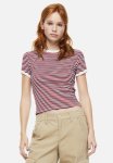 Fitted Cotton Top - White striped