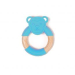Bo Jungle Wood Teether Blue Monkey