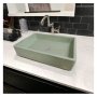 Large Rectangle Green Concrete Basin/sink 60.5X41X13CM