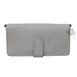Womens Vixen B&s Logo Crossbody Grey Leather Phone Wallet