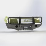 Toyota Land Cruiser 105 Series Gx Bzt Post Black Front Bumper Replacement For
