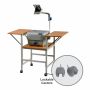 Overhead Projector Trolley Twin Flap - 1040 535 748MM - Oak