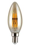 Amber LED Filament Candle E14