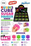 Rubiks Bubble Cube Sugar Squeeze Toy 5CM X 5CM