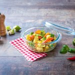 Cuisine Glass Round Casserole With Lid - 3L 27X23CM