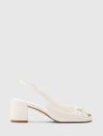 Camryn Block Heel Ballet Shoe - 40 Ivory