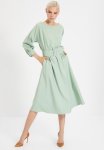 Belted Ruffle Dress - Mint