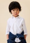 Long-sleeved Cotton Shirt - White