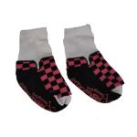 Socks For Girls 0-6 Months - Pink & Black Check Pump