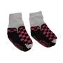 Socks For Girls 0-6 Months - Pink & Black Check Pump