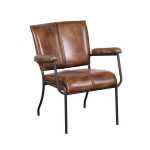 Buffalo Leather And Metal Chair