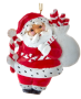 Dala Resin Peppermint Santa Ornament