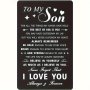 Engraved Aluminum Wallet Card - Perfect Gift For Son On Birthday New Year & Christmas | Casual Black Style