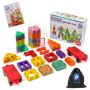 Magnetic Toy Diamond Tiles - 100 Pieces