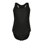 Womens Racerback Full Piece Black Swimsuit