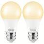 Toshiba E27 A60 LED Light Bulb 6W Cool White 4000K - 2 Pack