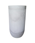 Flute Tall Japi Planter Click For Details - Large JVFL44 440MM Width X 840MM Height Burnt Cement