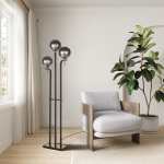 Bubble Glass Floor Lamp Amber Or Smoke - Smoke