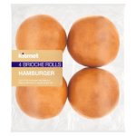 Brioche Hamburger Rolls 4 Pack