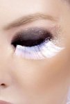 White Grey Feather Eyelashes