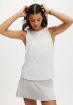 Cotton On Active Keyhole Back Tank - Light Grey Marle